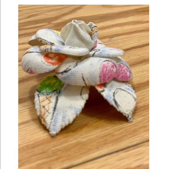 Chanel Ice Cream Print Camellia Brooch - Picture 4 of 5